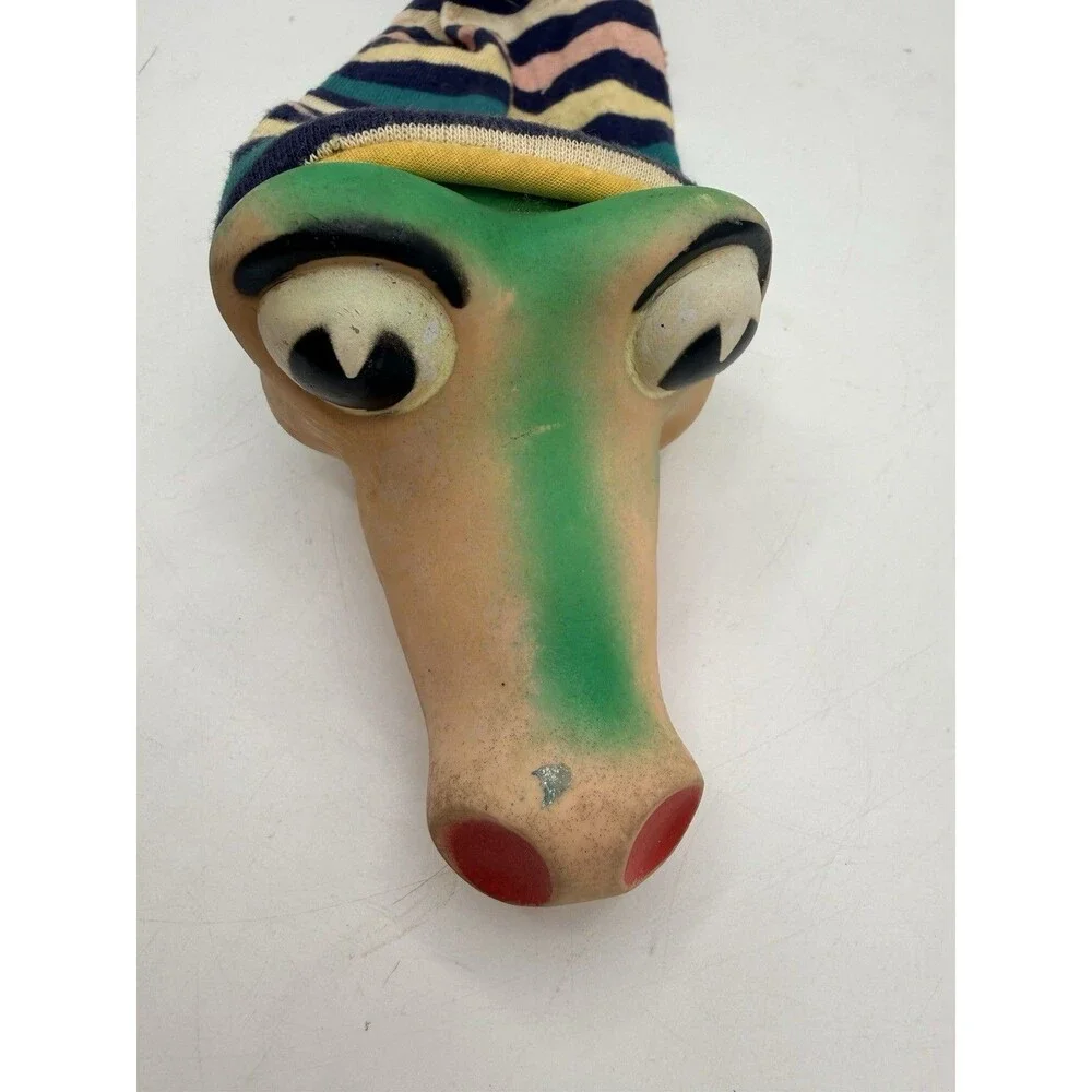 Vintage Bil Baird Alligator Crocodile Rubber Head Hand Puppet 1950s